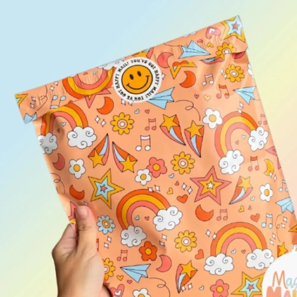 Poly Mailers 6x9 10x13 14.5x19 35 pieces 35 stickers